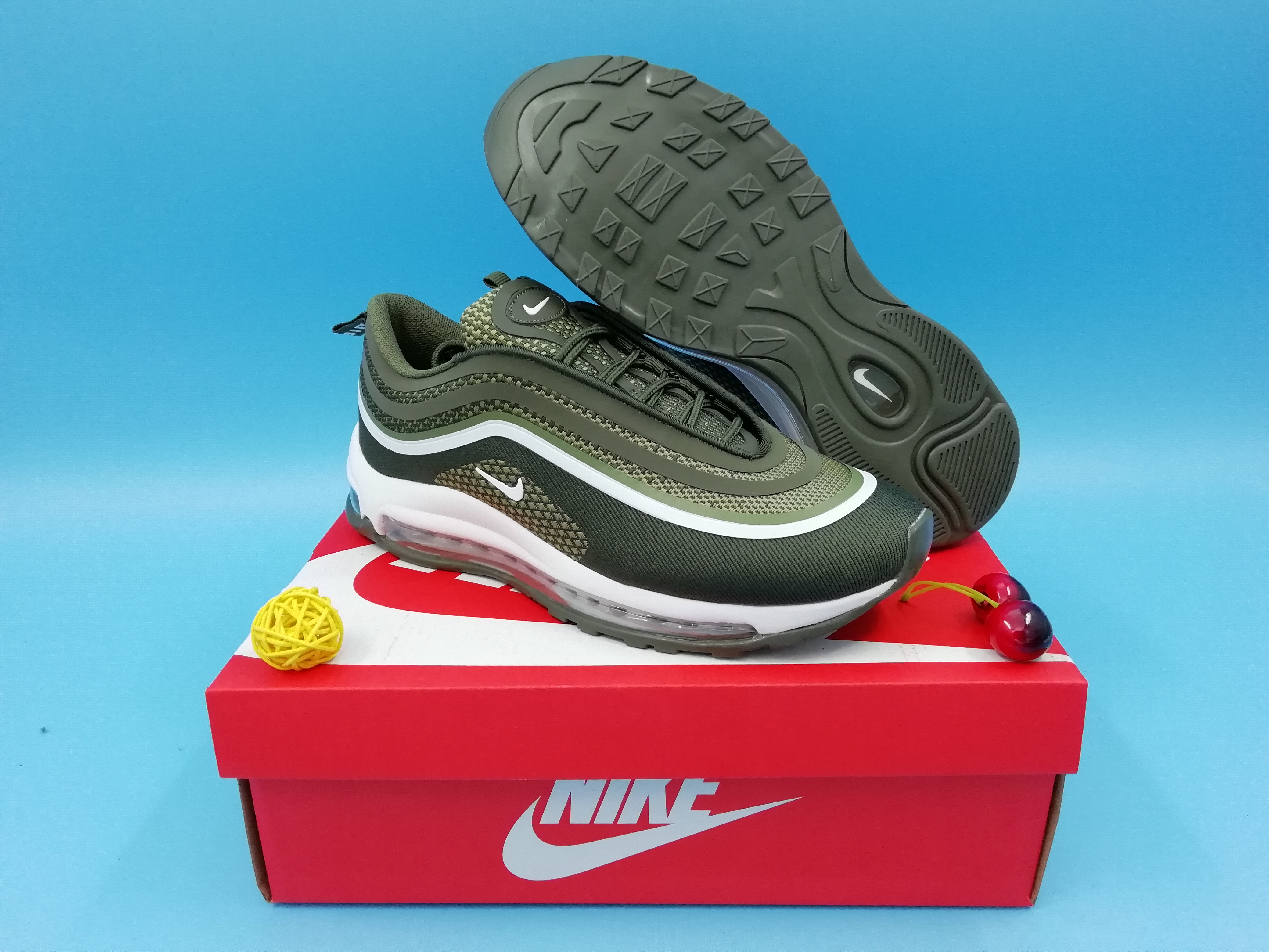 2019 Nike Air Max 97 Army Green White Shoes